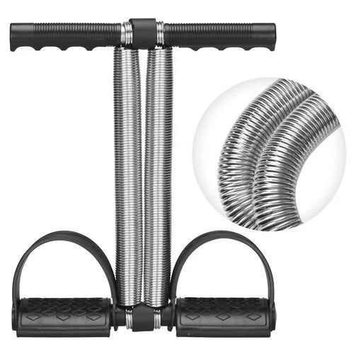 Double spring tummy trimmer folded and shown from the side
