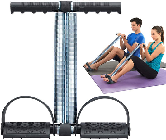 Double spring tummy trimmer resistance trainer for home gym core workouts