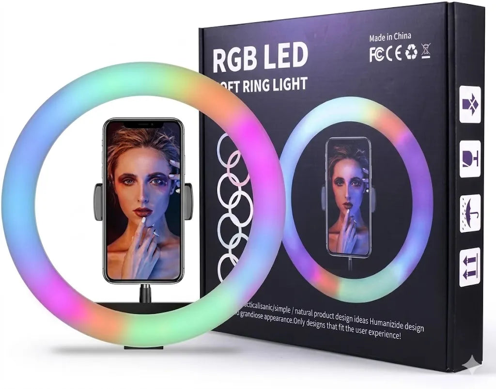 RGB LED Multi Colour Ring Light MJ-30 without stand