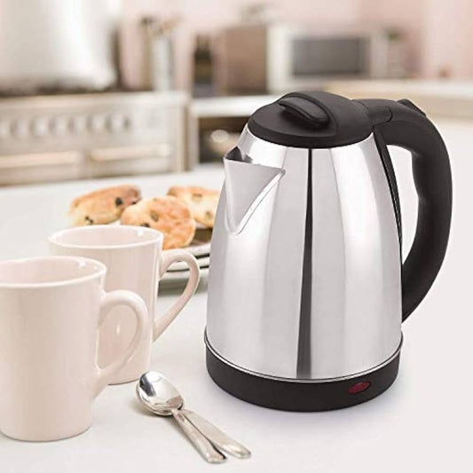 Electric kettle with stainless steel interior and auto shut-off feature