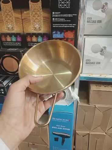 Mini Stainless Steel Sauce Pan – Golden Handle, Non-Stick, Induction Ready