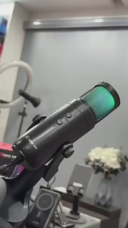 Xtrike Me USB 12 RGB Light Gaming Microphone – Streaming & Recording Accessory