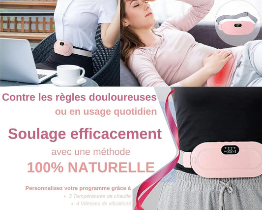Rechargeable Period Heating Pad & Massage Belt for Pain Relief