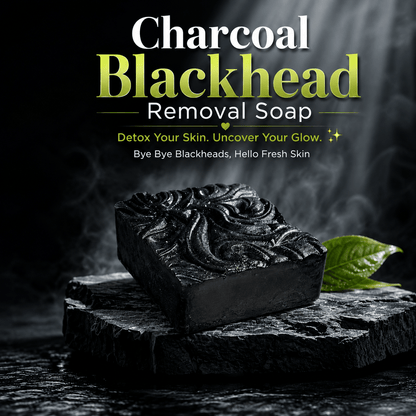 Charcoal Blackhead Removal Soap – Deep Cleansing Activated Charcoal Handmade Organic Soap