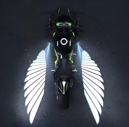 Angel Wings LED Bike Light for Motorcycles & Bikes BLUE Wings Light
